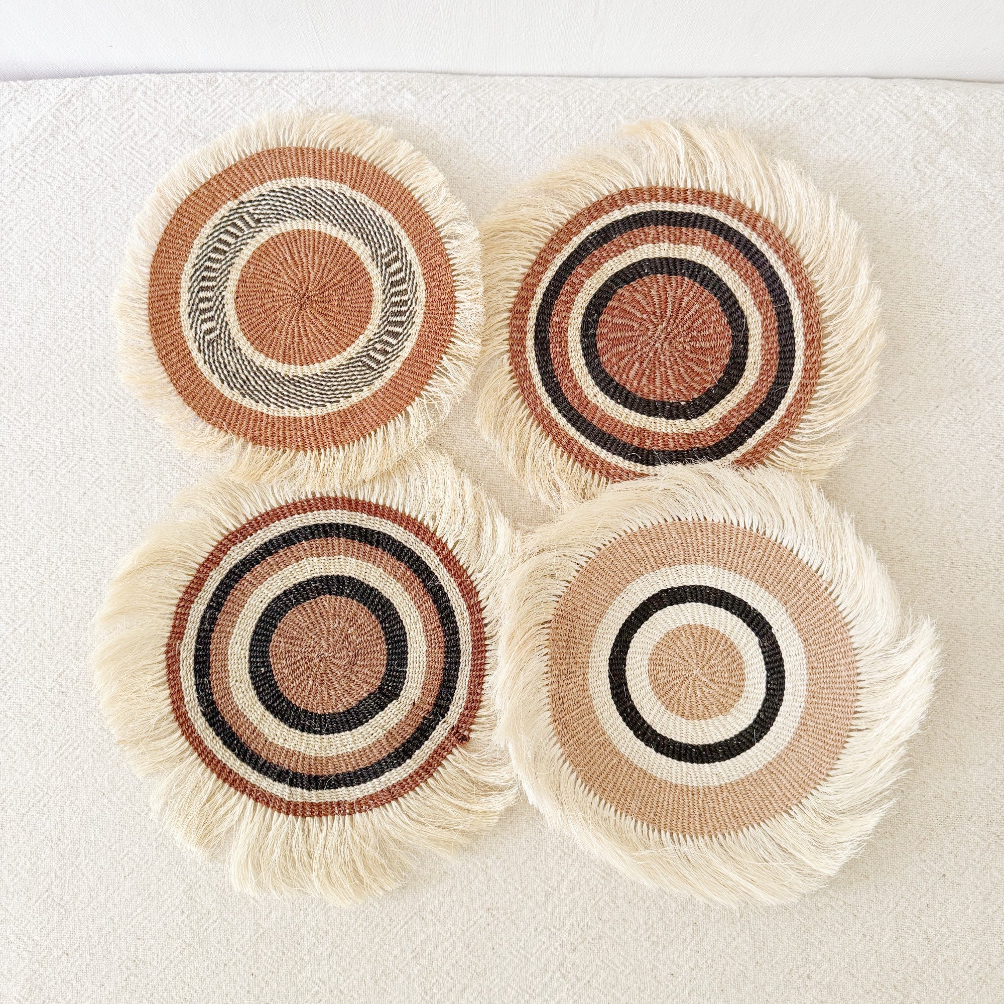 11" Sisal Wall Hanging Trivet: Assortment 3