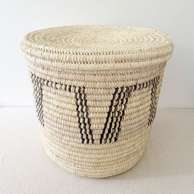 22" Lidded Palm Basket #403