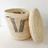 22" Lidded Palm Basket #403