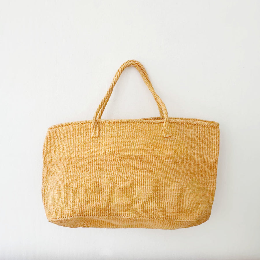 XL Sisal Tote: Tangerine
