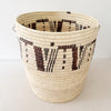 22" Turkana Palm Storage Basket: Black & Brown