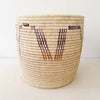 21" Turkana Palm Storage Basket: Lavender
