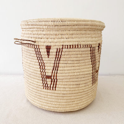 16" Lidded Palm Basket
