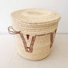 16" Lidded Palm Basket