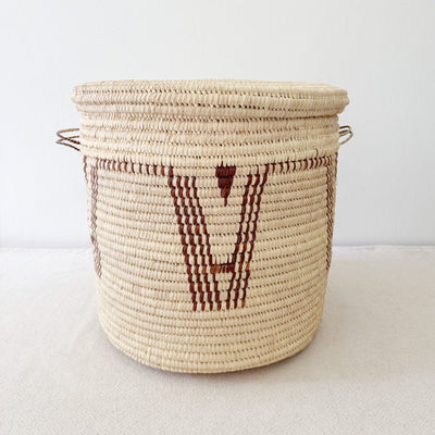 16" Lidded Palm Basket