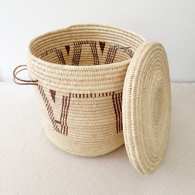 16" Lidded Palm Basket