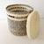 17" Lidded Palm Basket- Black Checker