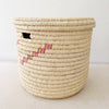 16.5" Lidded Palm Basket