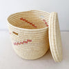 16.5" Lidded Palm Basket