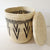 17.5" Lidded Palm Basket- Black Vee