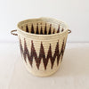 13" Turkana Palm Storage Basket: Zig-Zag