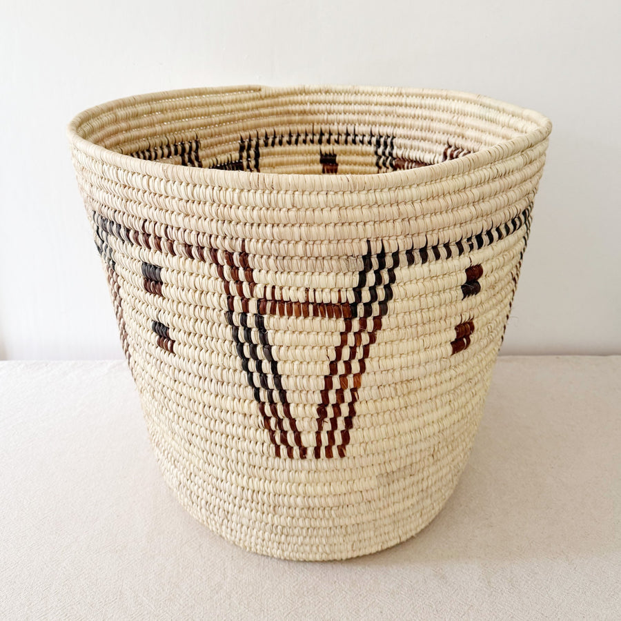 24" Turkana Palm Storage Basket: Geometric