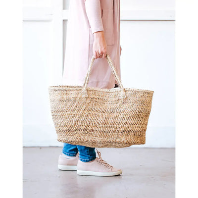 XL Sisal Tote: Petunia