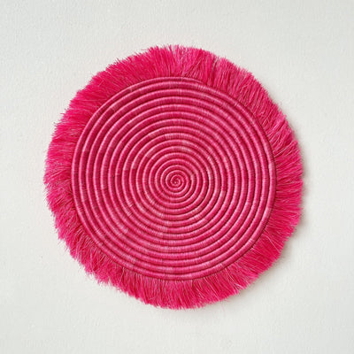 Electric Pink Fringe Trivet - Amsha