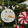 Holiday Ornament Set of 3: Snowman, Santa, Peppermint - Amsha