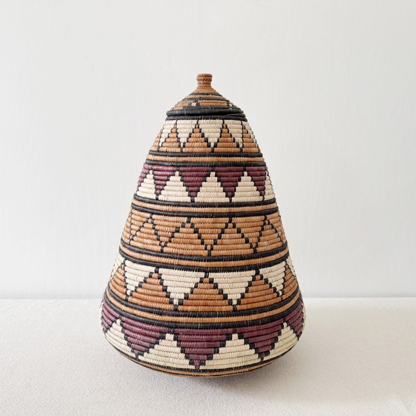 Lidded Zulu Basket #A123