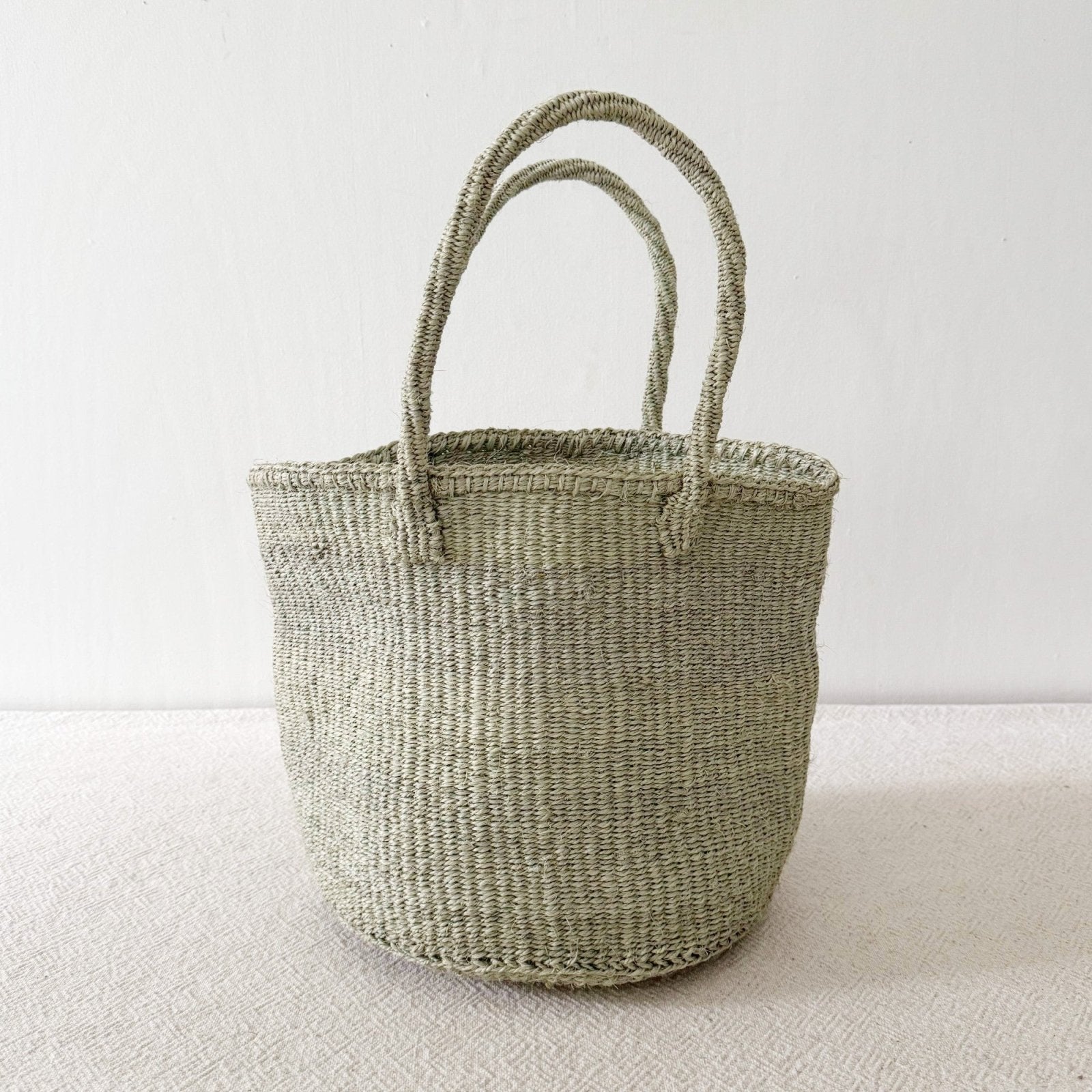 Medium Sisal Tote: Aloe - Amsha