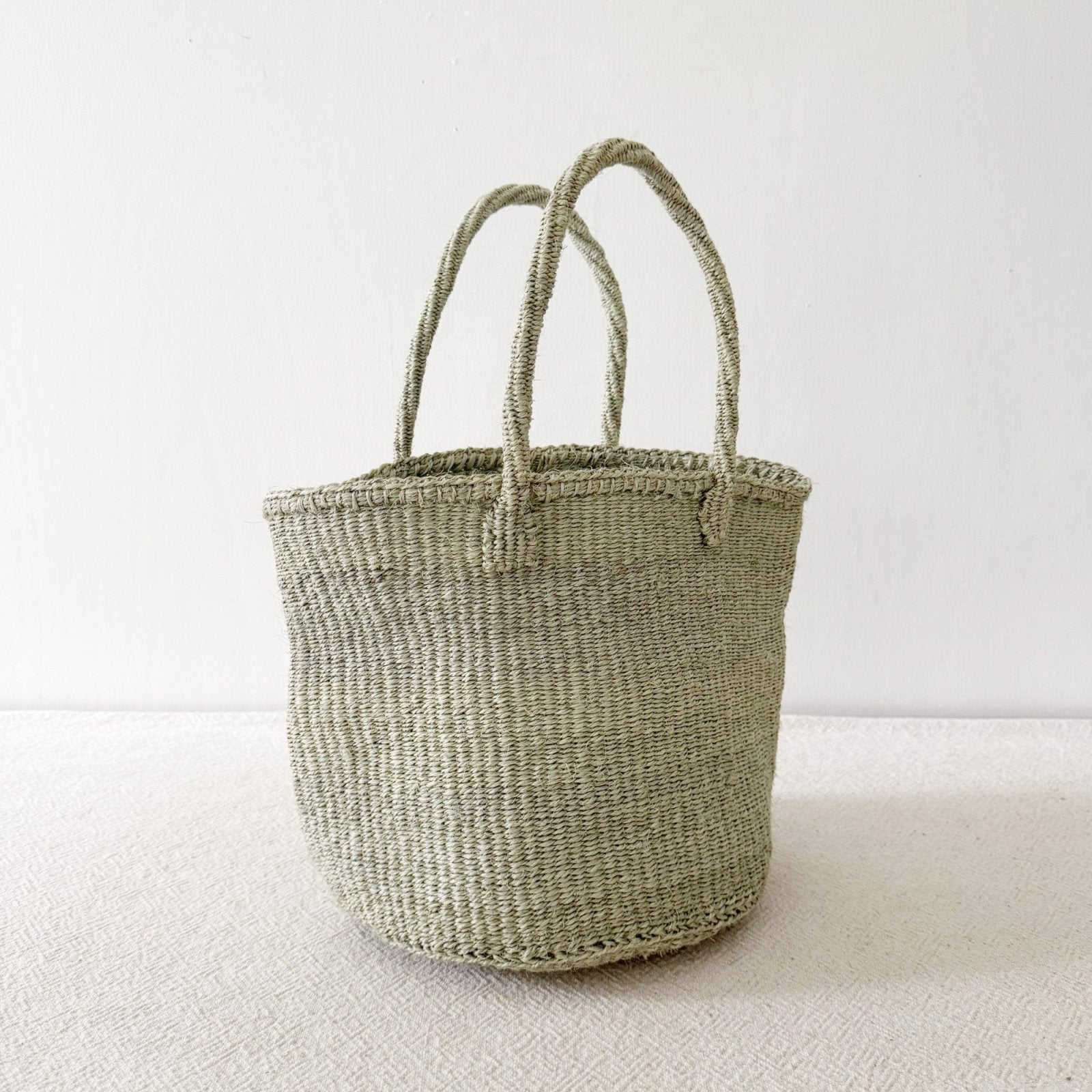 Medium Sisal Tote: Aloe - Amsha