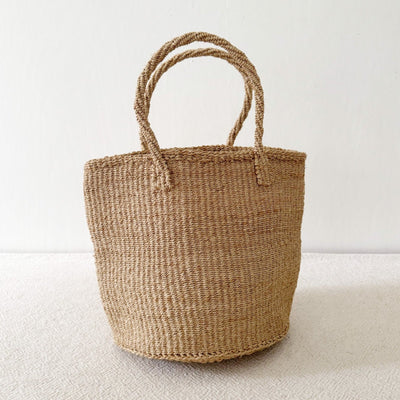 Medium Sisal Tote: Khaki - Amsha