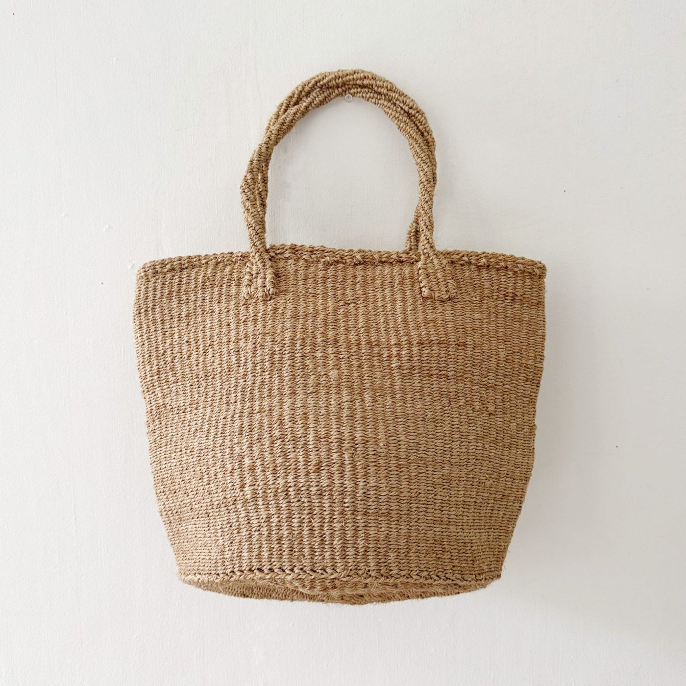 Medium Sisal Tote: Khaki
