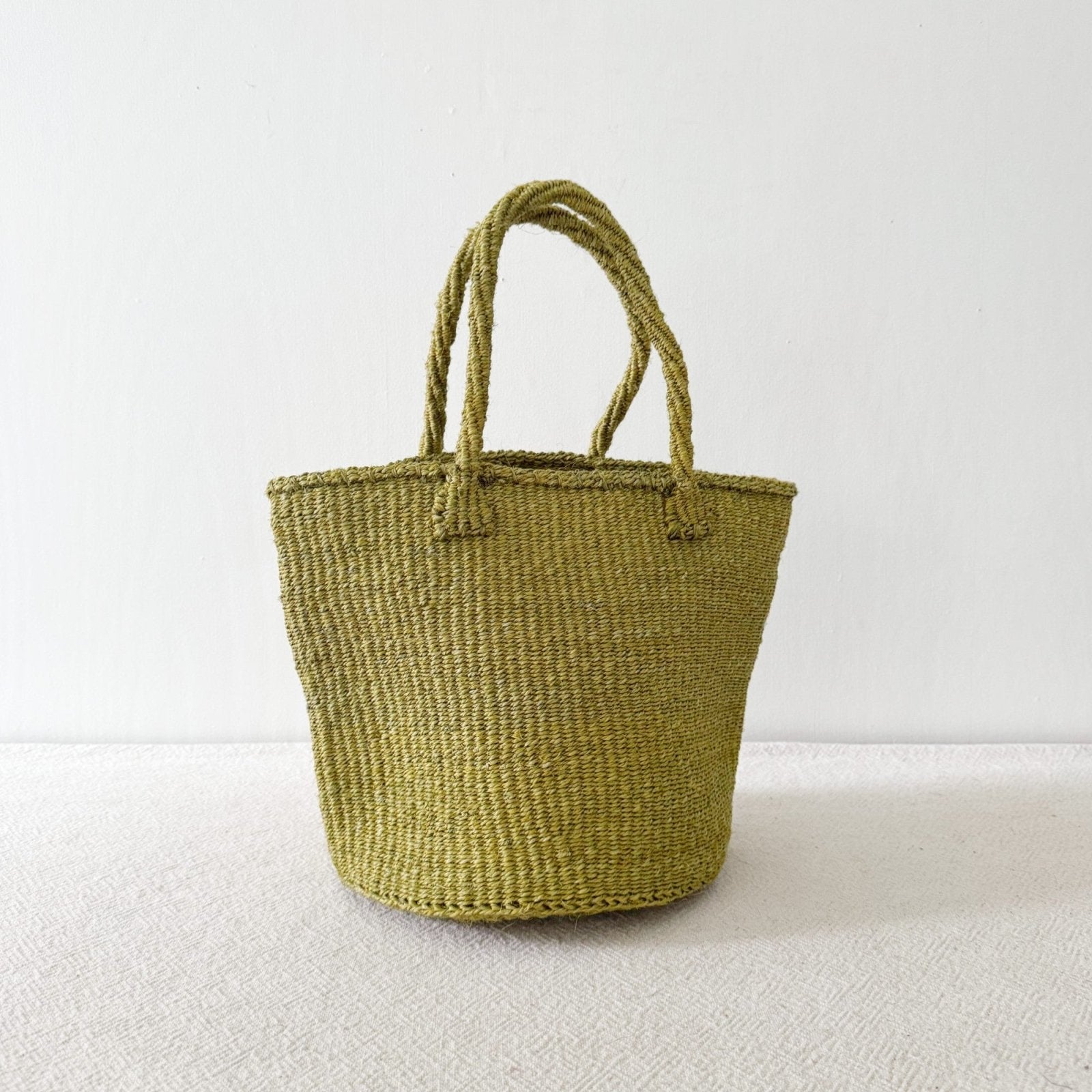Medium Sisal Tote: Olive - Amsha