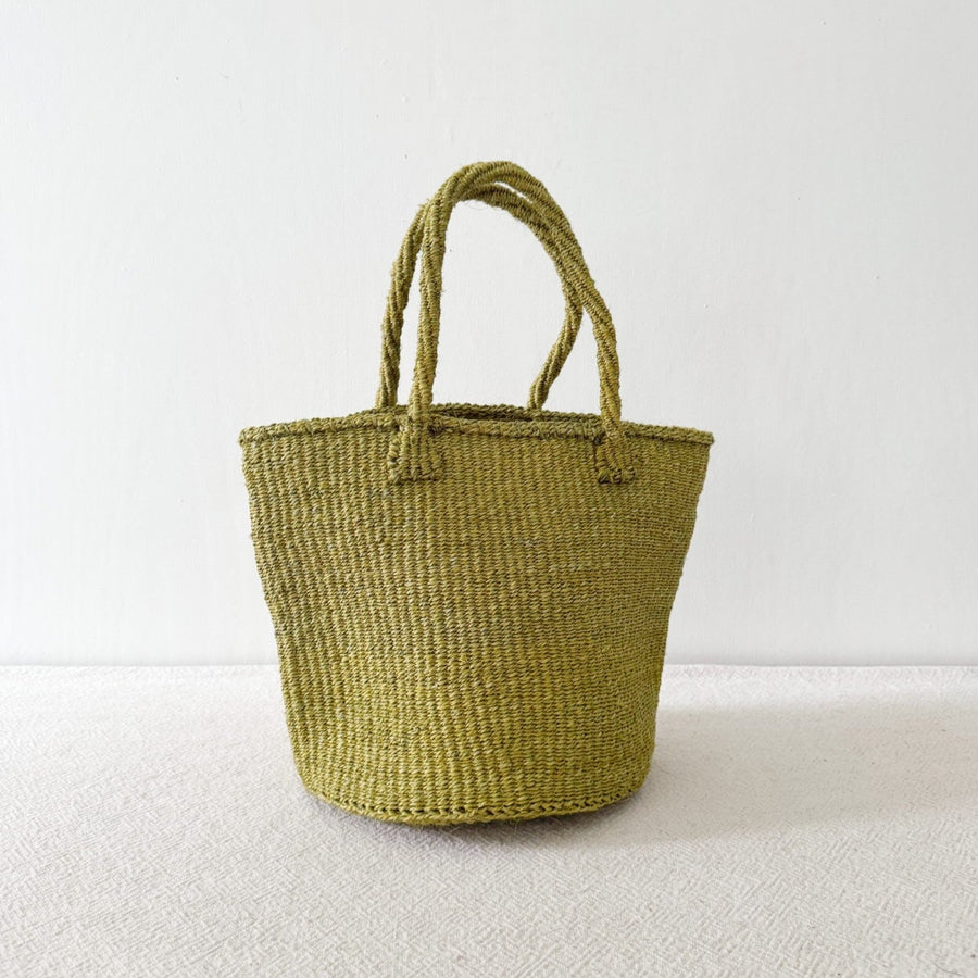 Medium Sisal Tote: Olive - Amsha