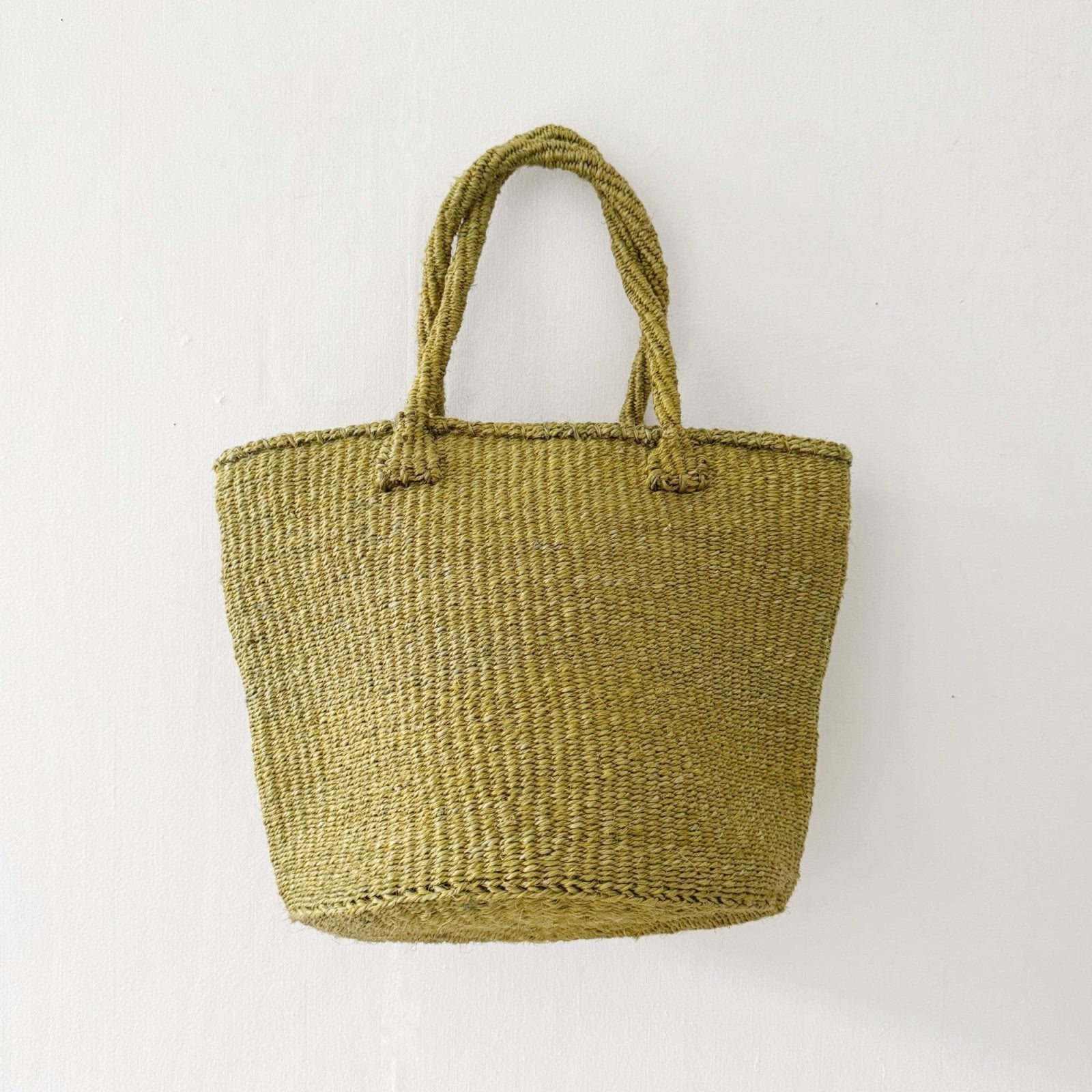 Medium Sisal Tote: Olive - Amsha