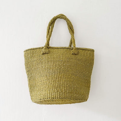Medium Sisal Tote: Olive - Amsha