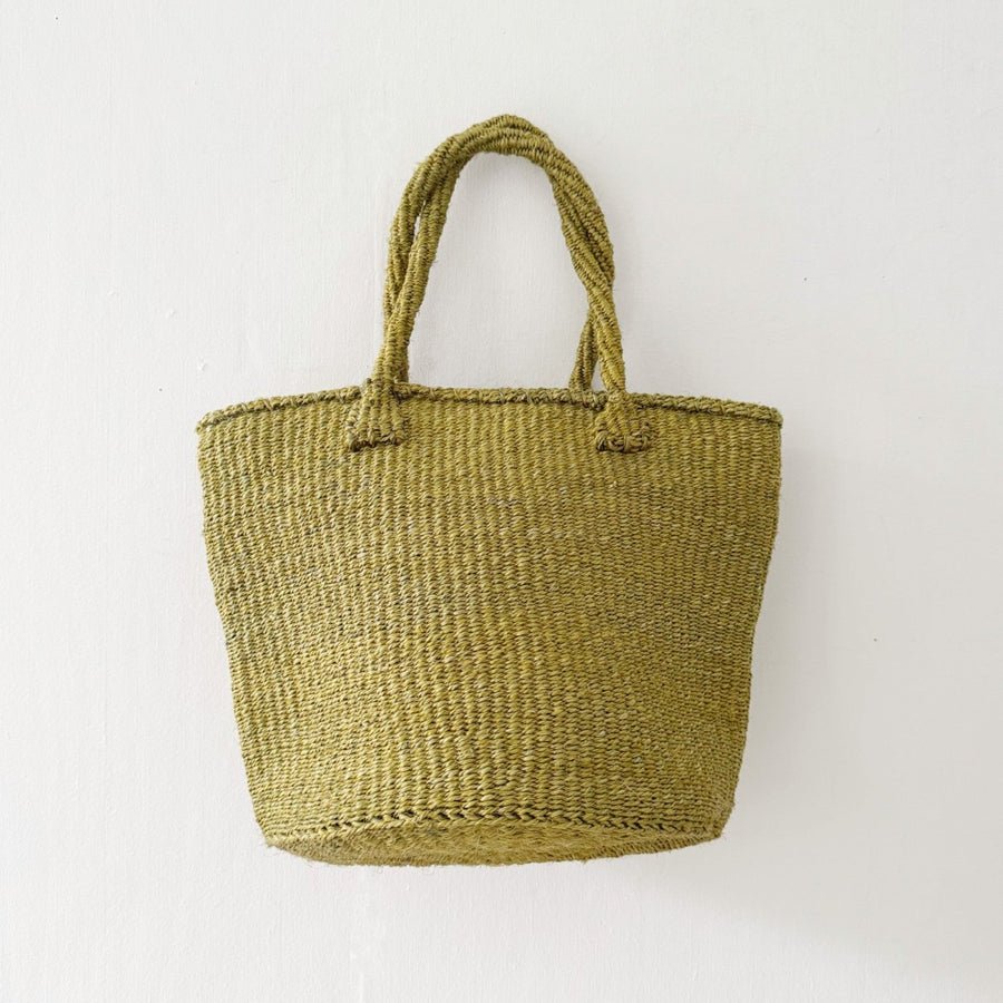 Medium Sisal Tote: Olive - Amsha