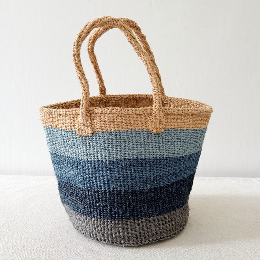 Medium Sisal Tote: Tidal Pool