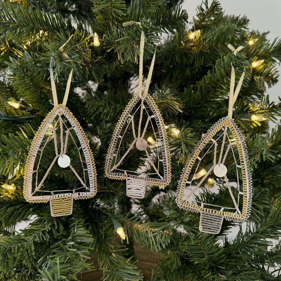 Metallic Beaded Tree Ornament - Amsha