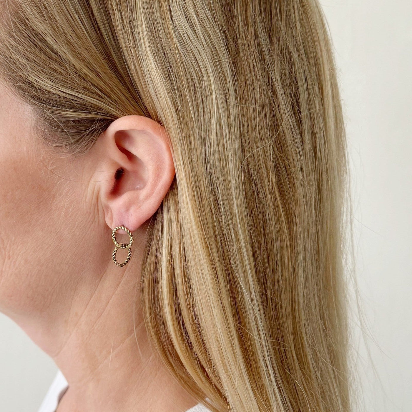 Mini Twine Hoop Studs