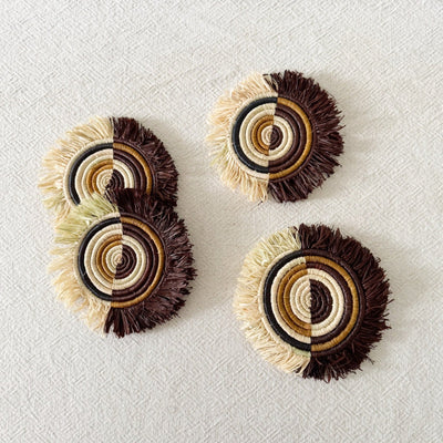 Numbi Fringe Coaster Set - Amsha