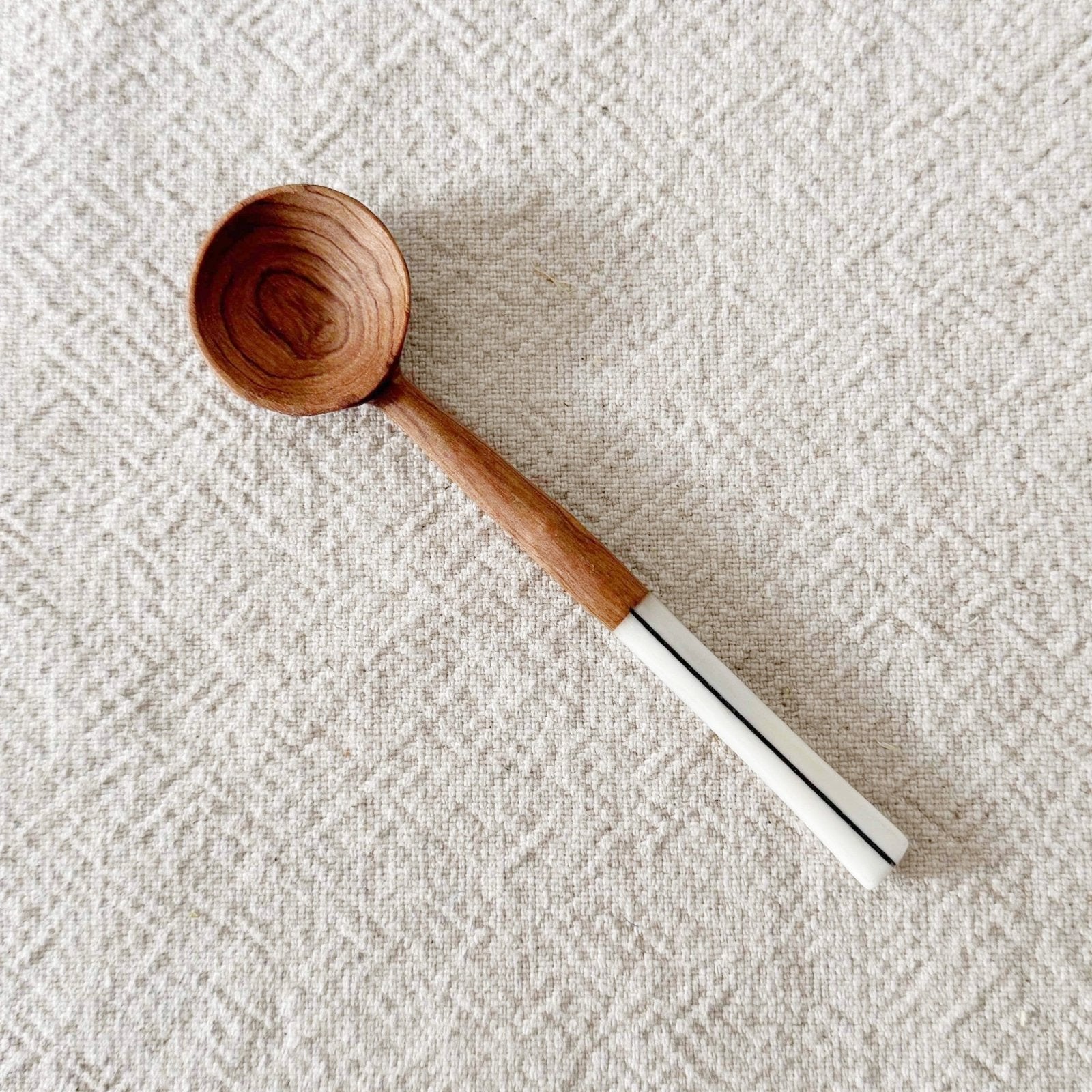 Olive Wood Hand - carved Spoon for Coffee & Salts - Amsha