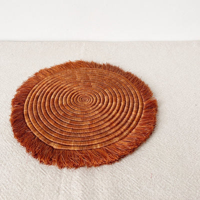 Orange Spice Fringe Trivet - Amsha