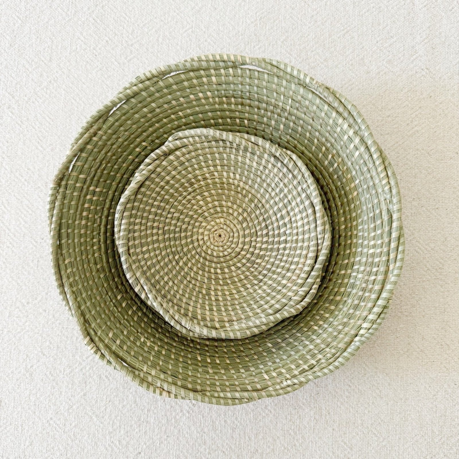 Sweetgrass Twisted Rim Basket - Amsha