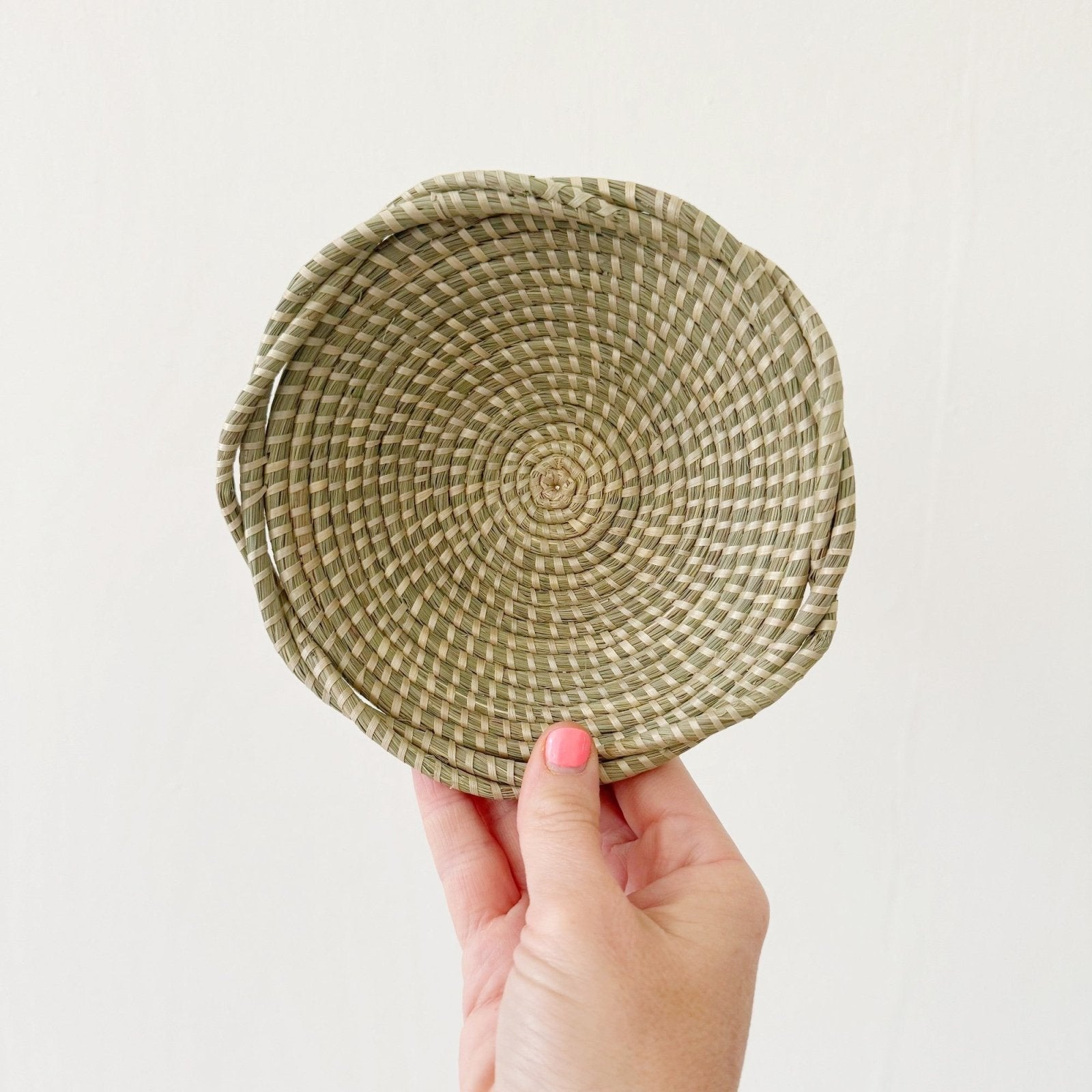 Sweetgrass Twisted Rim Basket - Amsha