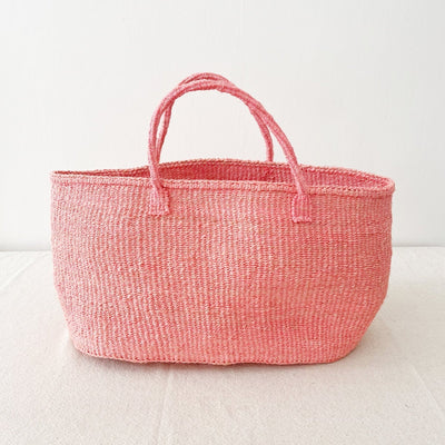 XL Sisal Tote: Pink Lemonade - Amsha