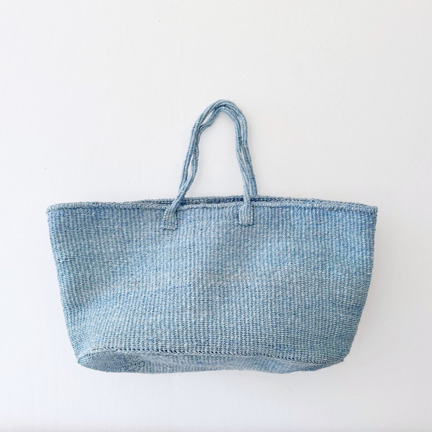 XL Sisal Tote: Sky Blue