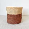 12" Storage Plant Basket: Rust Stripe - Amsha