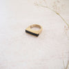 Black Horn Bar Ring
