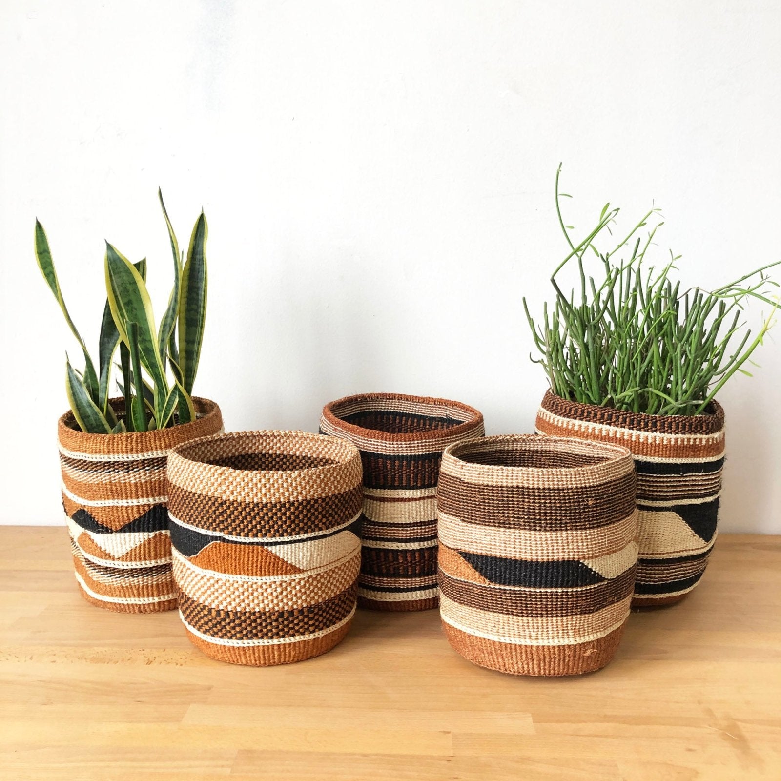 woven basket for plant pot Storage Plant Baskets: Fine Weave (Assorted)
