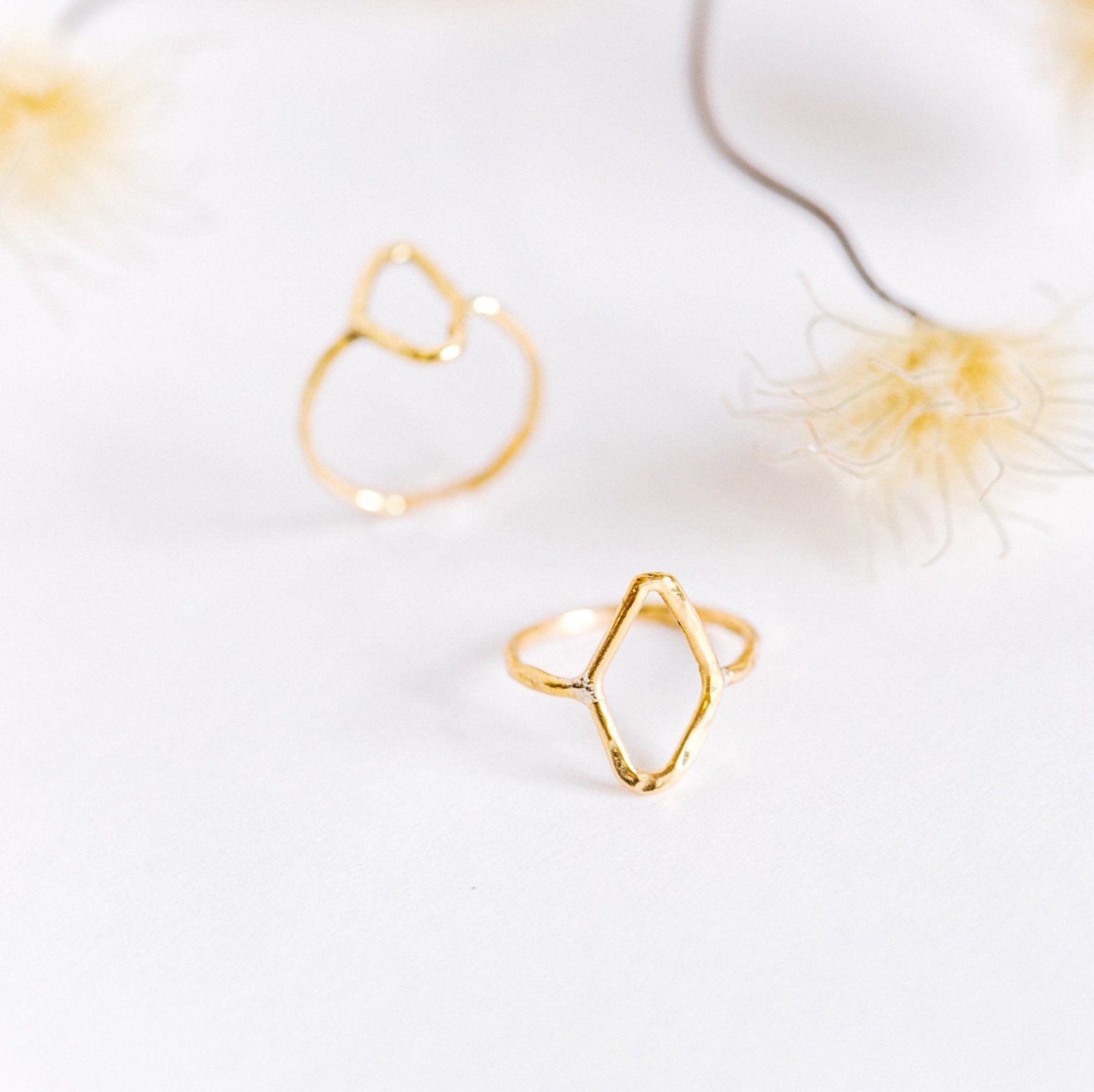 Geometric Brass Stacking Rings