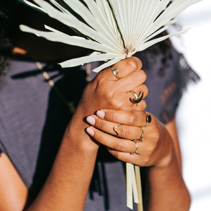 Geometric Brass Stacking Rings