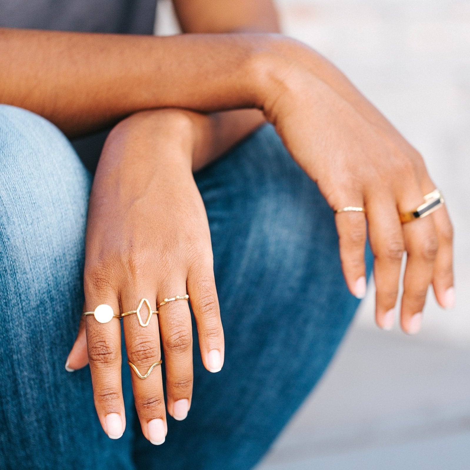 Geometric Brass Stacking Rings