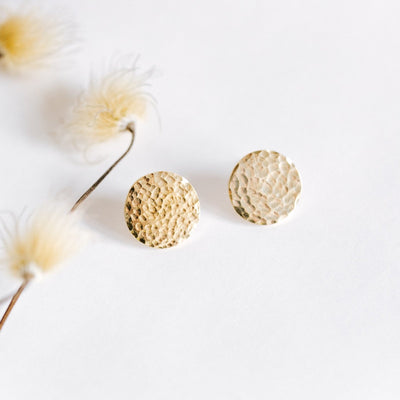 Hammered Brass Studs