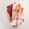 Hand-Loomed Cotton Kitchen Towels, Set of 2: Blush Plaid - Amsha