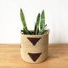 Handled Storage Plant Basket: Brick Triangle