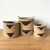 Handled Storage Plant Basket: Brick Triangle