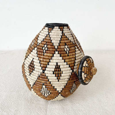 Lidded Zulu Basket #L016 - Amsha